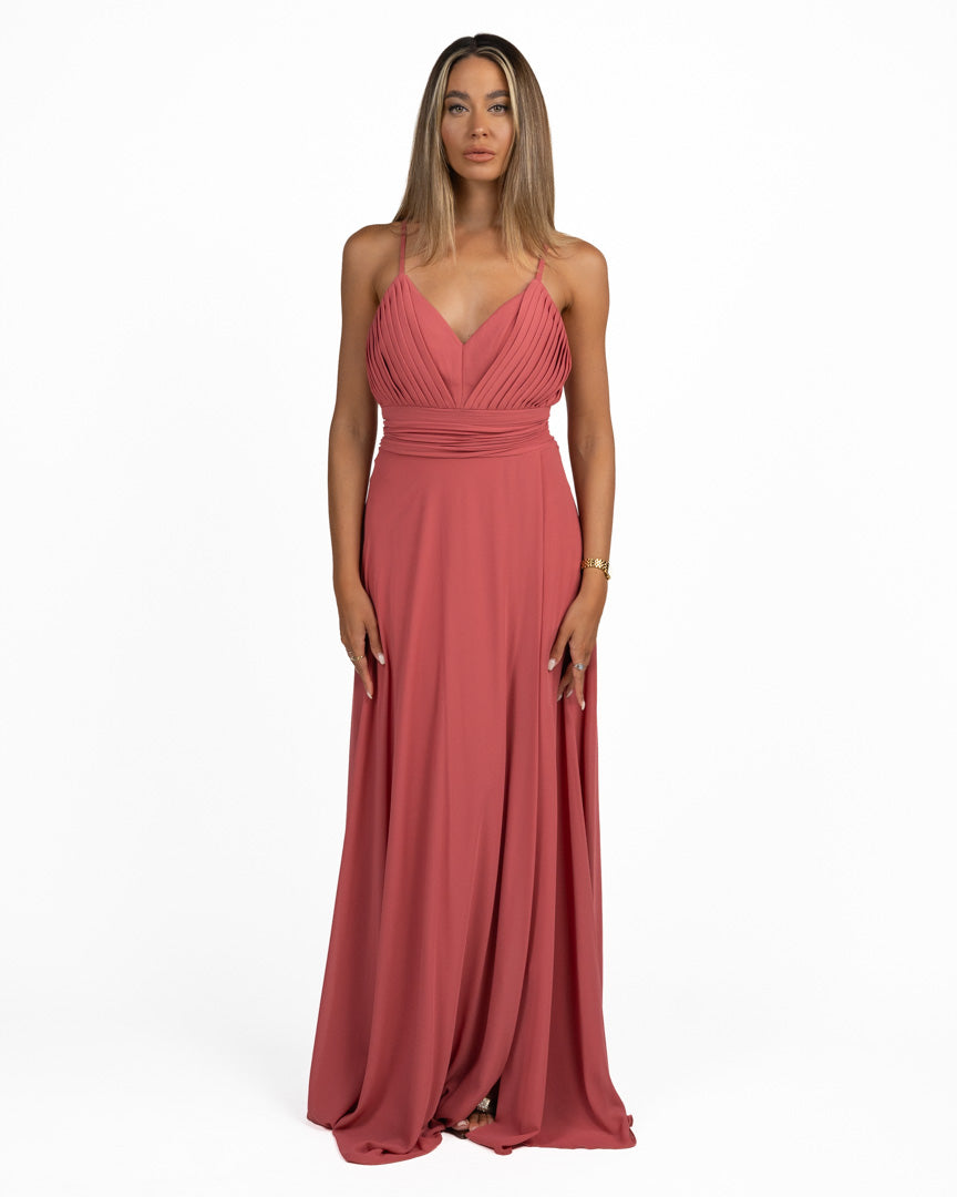 Abito Lungo Fluido con Spacco fard - Berti Mode Collection
