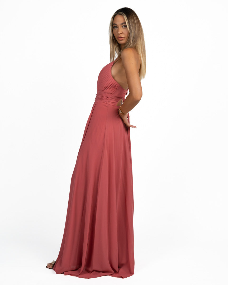 Abito Lungo Fluido con Spacco fard - Berti Mode Collection
