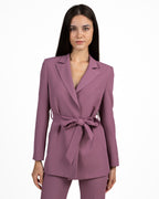 Completo Tailleur da Donna: Giacca con Cinta e Pantaloni Palazzo - Rinascimento
