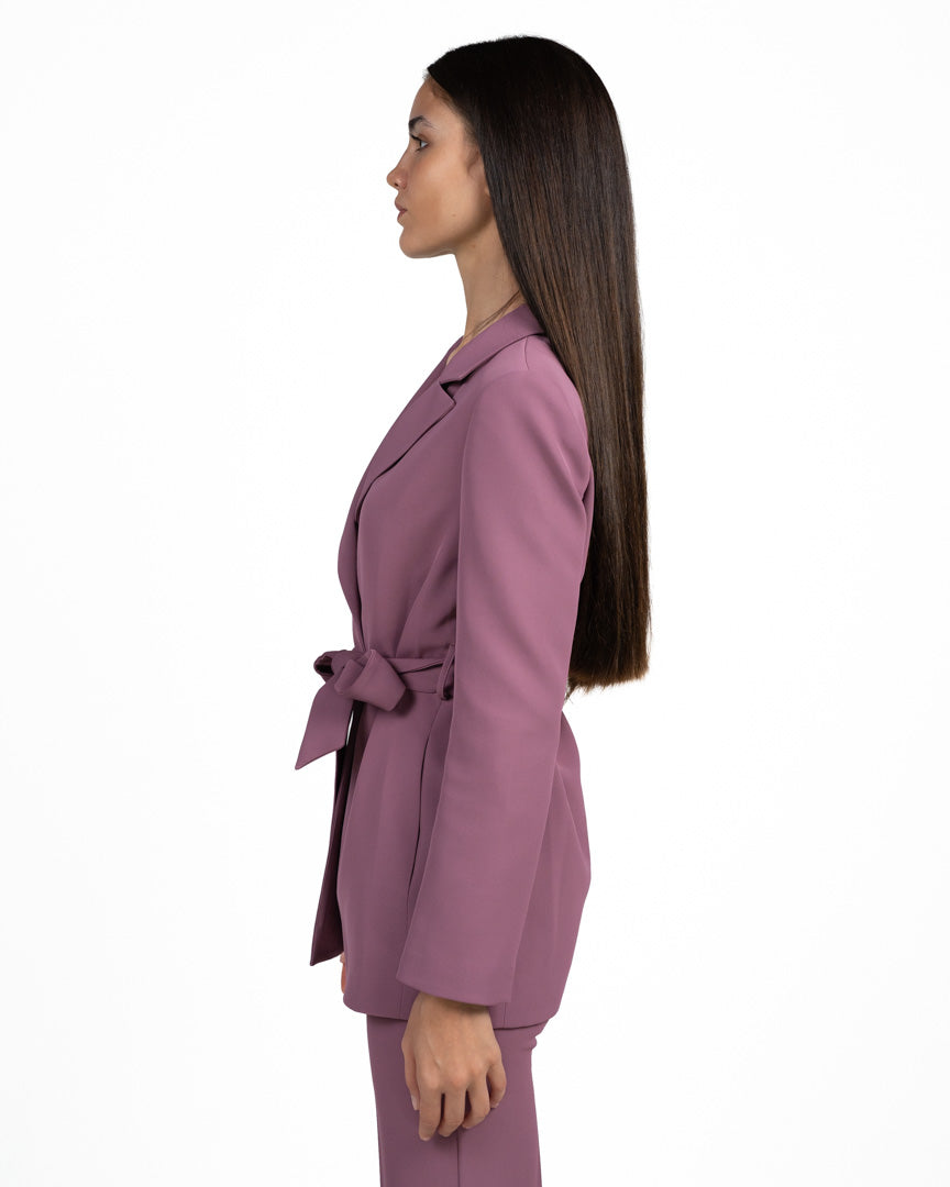 Completo Tailleur da Donna: Giacca con Cinta e Pantaloni Palazzo - Rinascimento