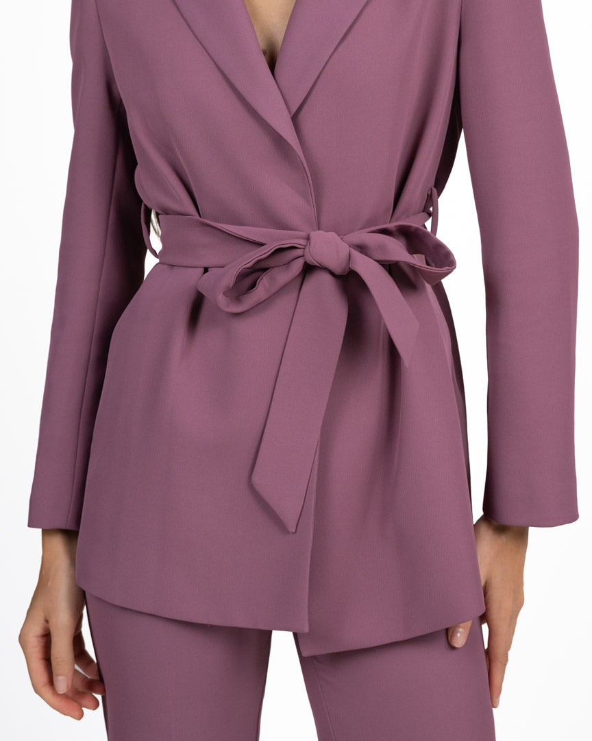 Completo Tailleur da Donna: Giacca con Cinta e Pantaloni Palazzo - Rinascimento