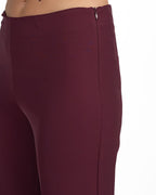 Completo Tailleur da Donna: Giacca Incrociata con Cintura e Pantaloni Palazzo bordeaux - Rinascimento