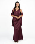 Abito con drappeggio bordeaux - Rinascimento