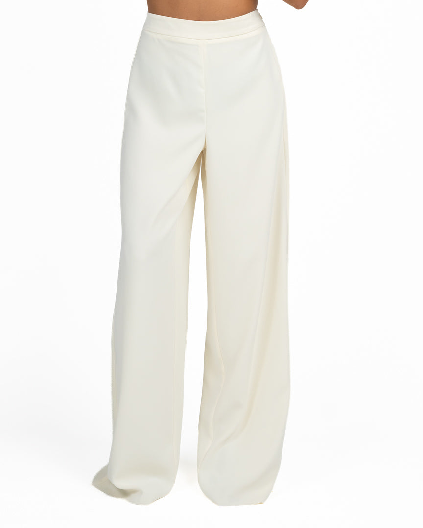 Pantaloni Palazzo a Vita Alta bianco - Marella 365