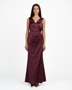 Abito con drappeggio bordeaux - Rinascimento