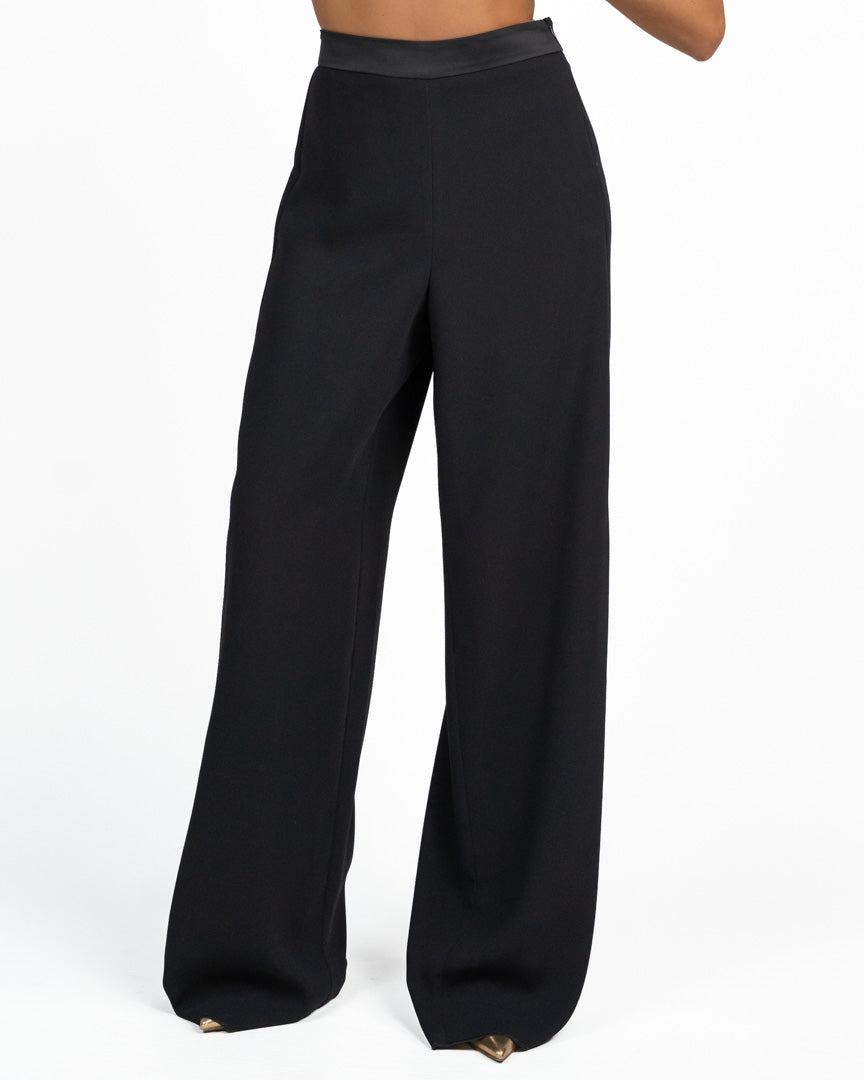 Pantaloni Palazzo a Vita Alta nero - Marella 365