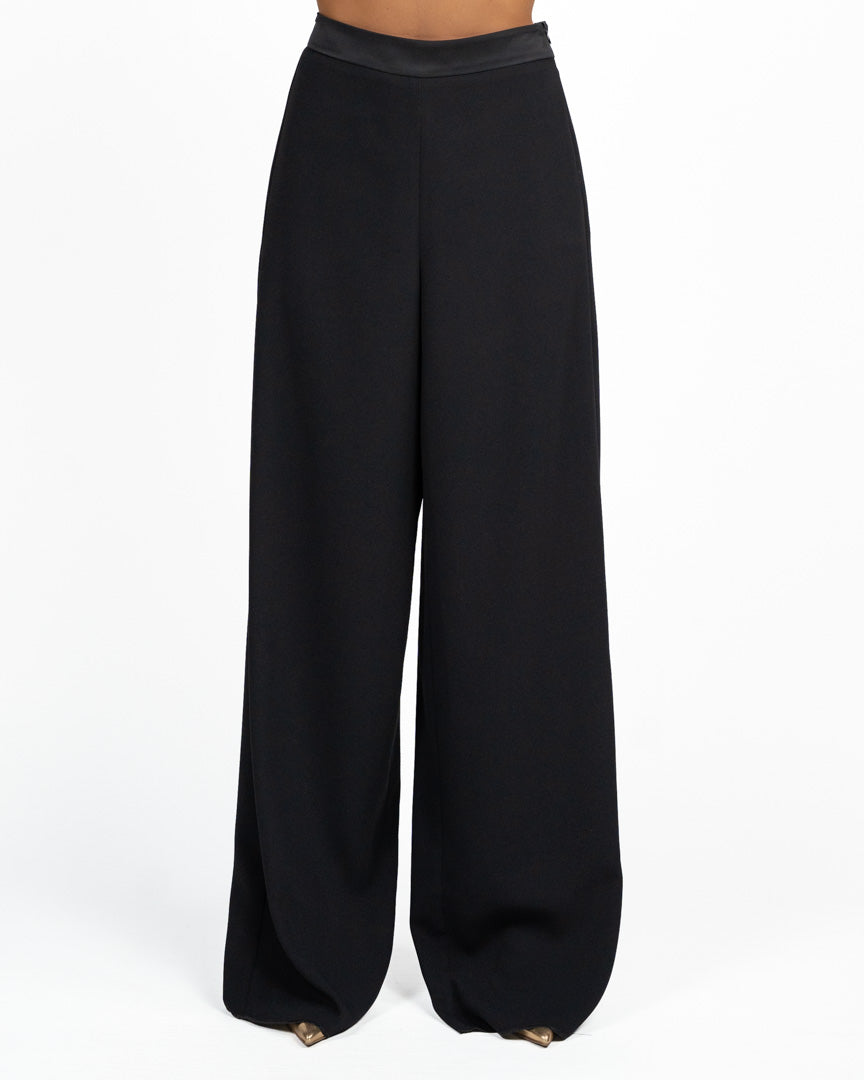 Pantaloni Palazzo a Vita Alta nero - Marella 365