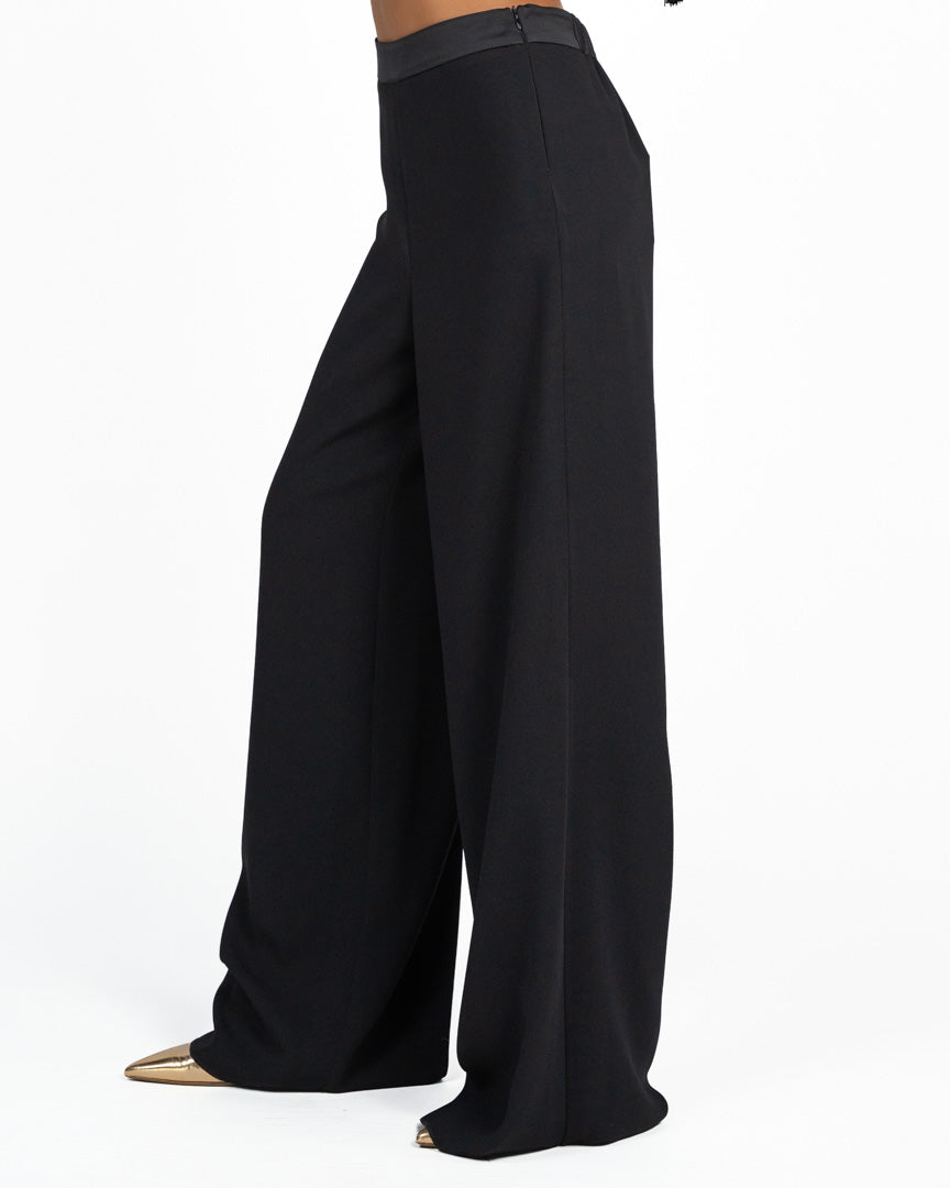 Pantaloni Palazzo a Vita Alta nero - Marella 365