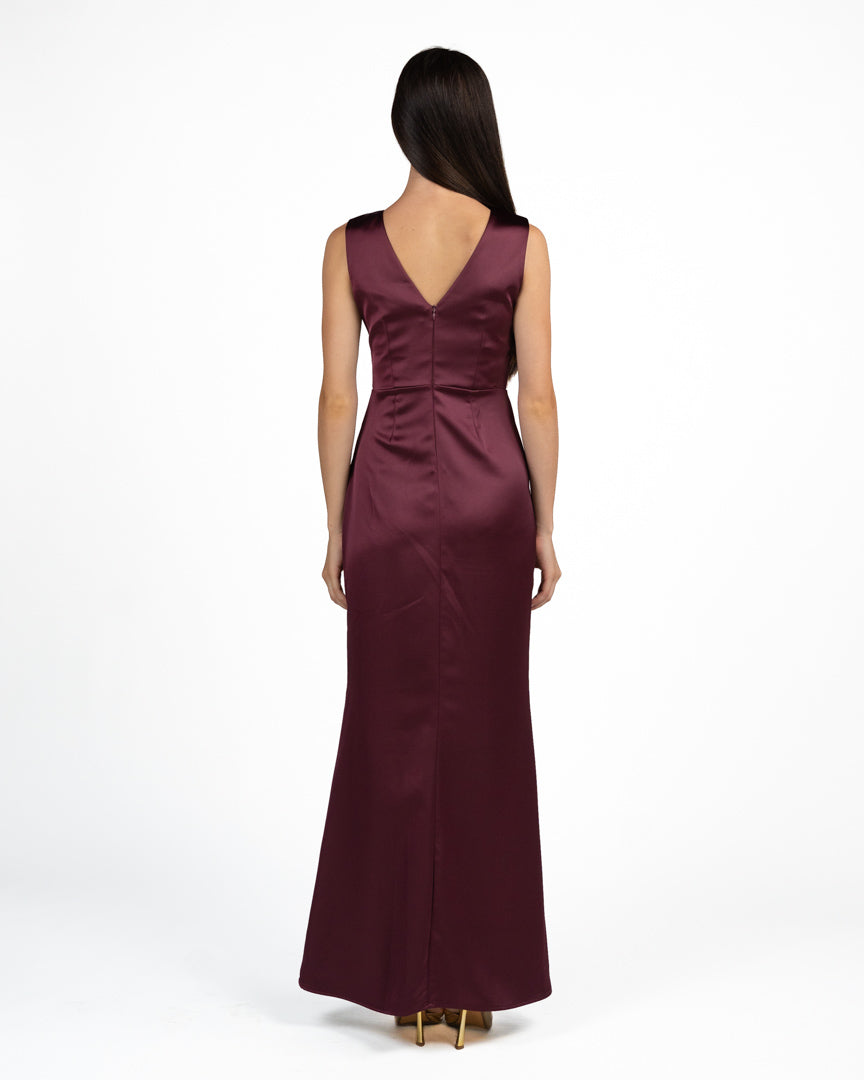 Abito con drappeggio bordeaux - Rinascimento
