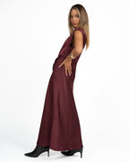 Abito Longuette Drappeggiato bordeaux - Pennyblack