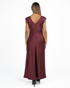 Abito Longuette Drappeggiato bordeaux - Pennyblack