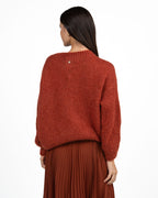 Maglione Girocollo in Maglia Color Mattone - Souvenir
