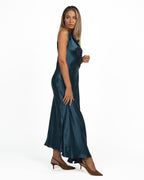 Abito Longuette Satin Sgualcito ottanio - Marella