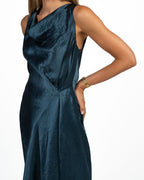 Abito Longuette Satin Sgualcito ottanio - Marella