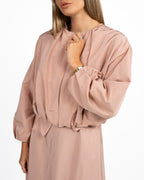 Giacca Bomber Cropped con Zip Rosa Cipria - Weekend Max Mara