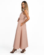 Abito Longuette Smanicato con Cintura Rosa Cipria - Weekend Max Mara