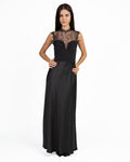 Abito  Elegante Nero con Corpetto  in Pizzo - Rinascimento