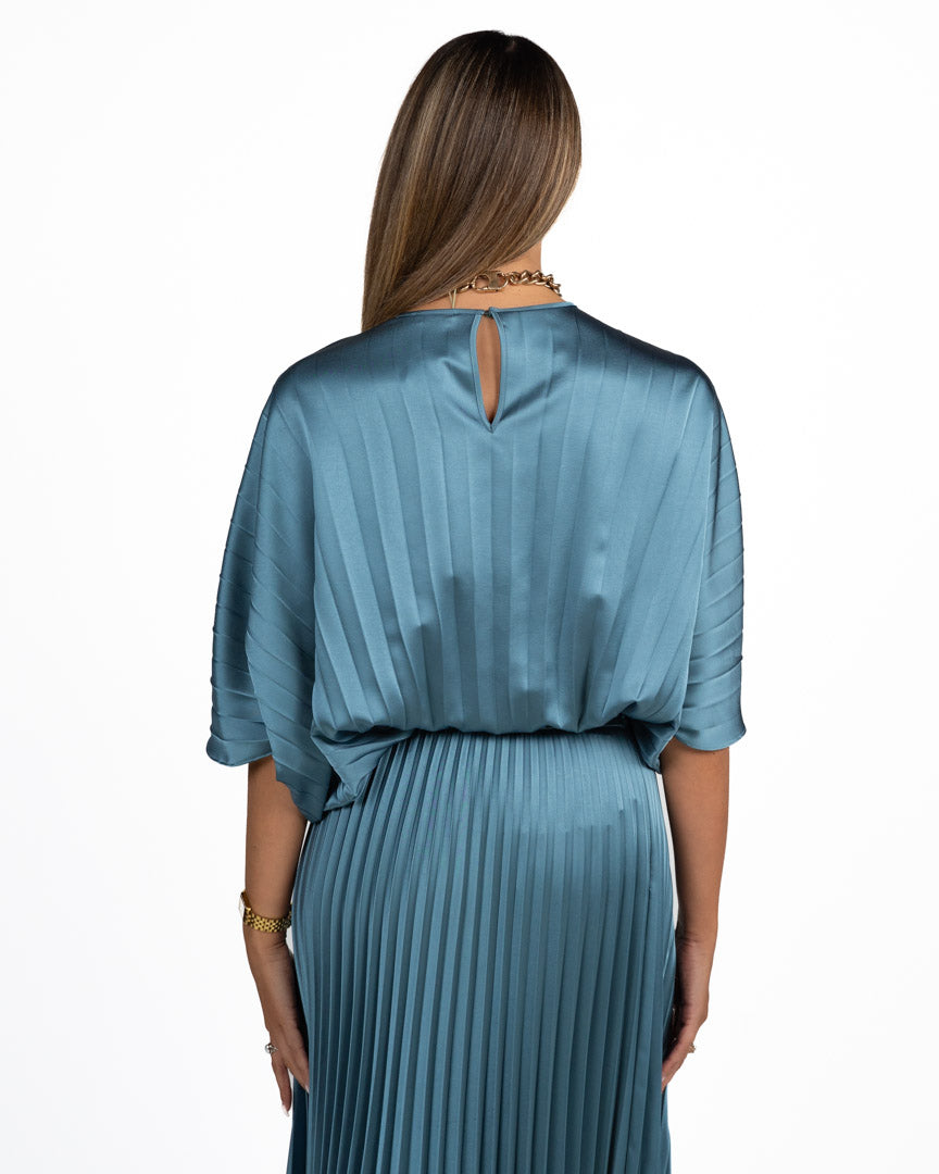 Blusa Plissé Verde Ottanio - Weekend Max Mara