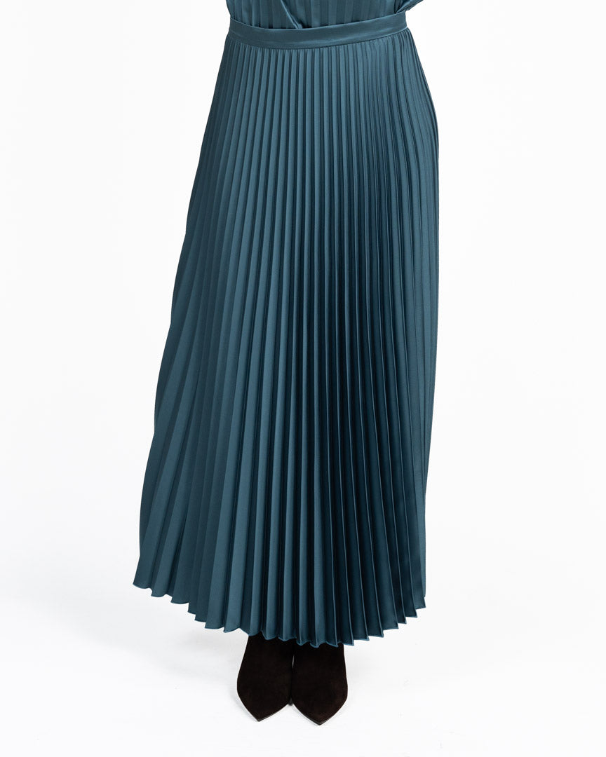 Gonna Plissé Plissé Verde Ottanio - Weekend Max Mara