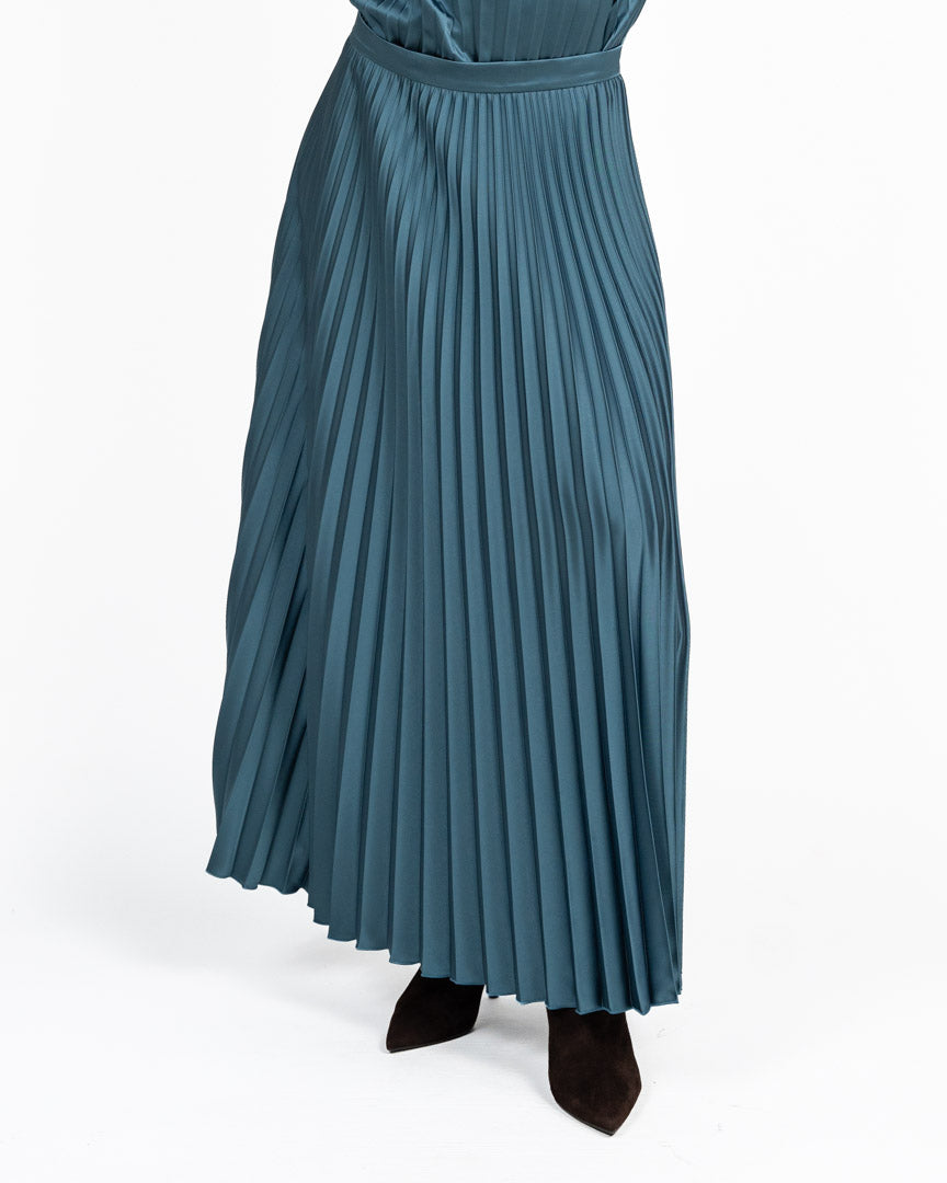 Gonna Plissé Plissé Verde Ottanio - Weekend Max Mara