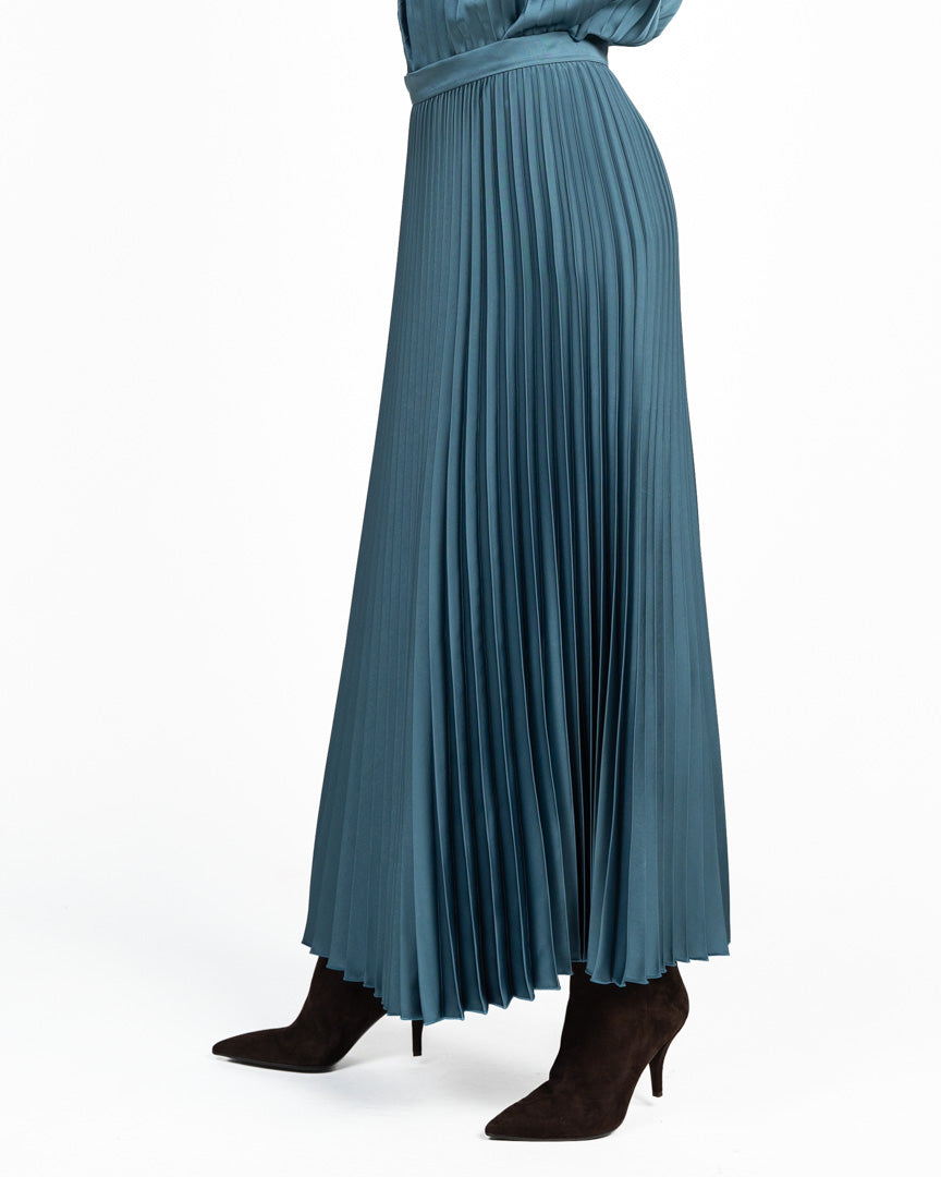 Gonna Plissé Plissé Verde Ottanio - Weekend Max Mara