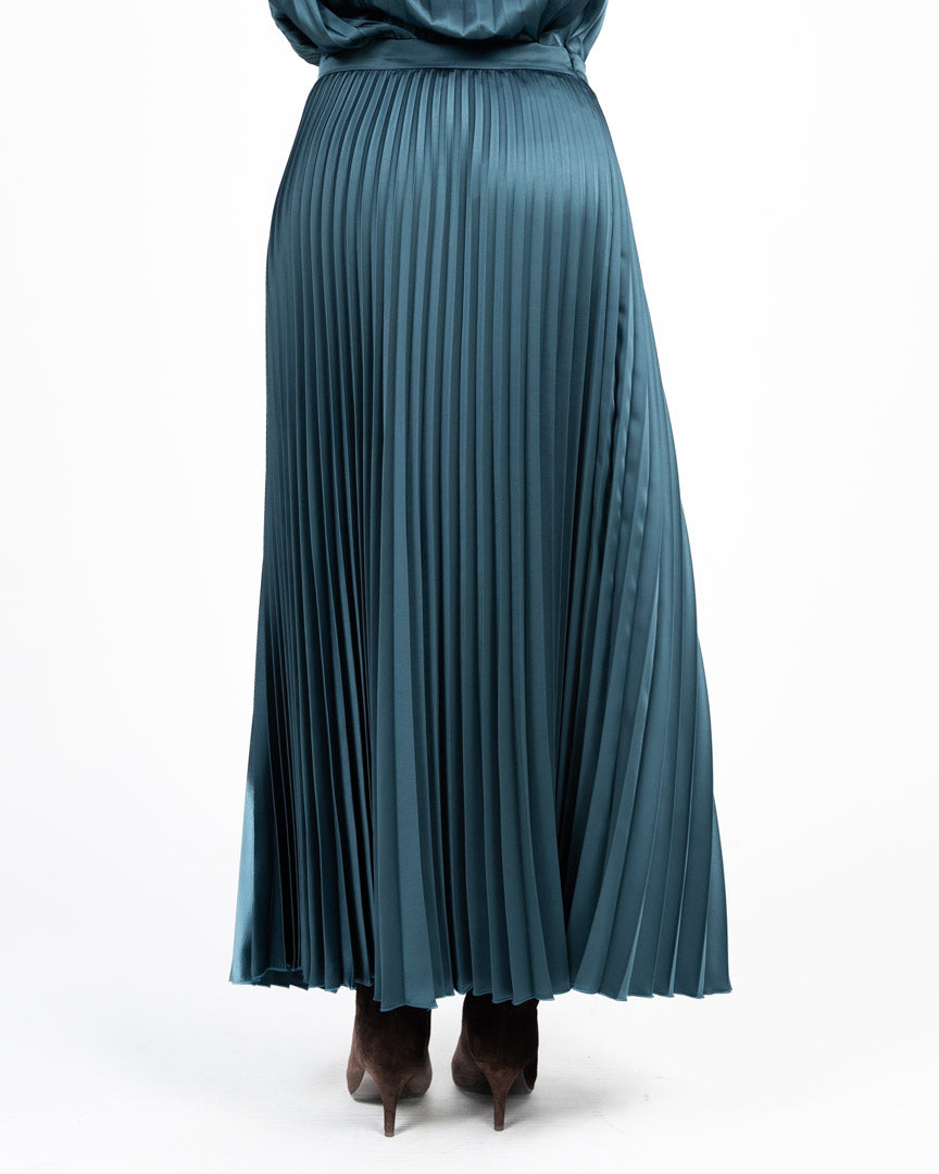 Gonna Plissé Plissé Verde Ottanio - Weekend Max Mara