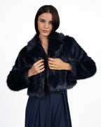 Pelliccia Ecologica Crop Blu - Rinascimento