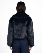Pelliccia Ecologica Crop Blu - Rinascimento