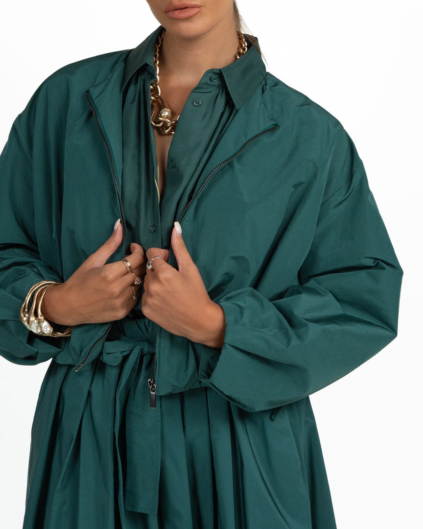 Giacca Cropped con Zip Verde Smeraldo - Weekend Max Mara