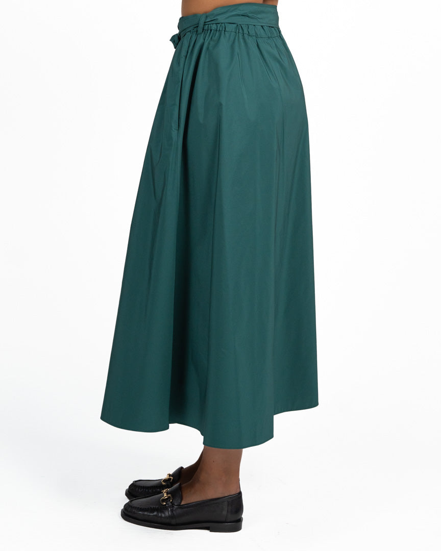 Gonna Longuette con Cintura Verde Smeraldo - Weekend Max Mara
