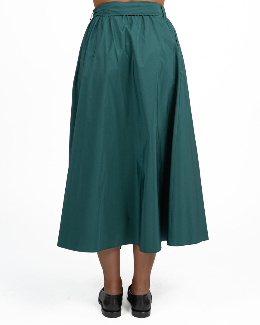 Gonna Longuette con Cintura Verde Smeraldo - Weekend Max Mara