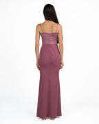 Abito Lungo Elegante fard con Corpetto  - Rinascimento