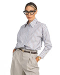 Camicia Oversize a Righe d'Ispirazione Maschile - Have One