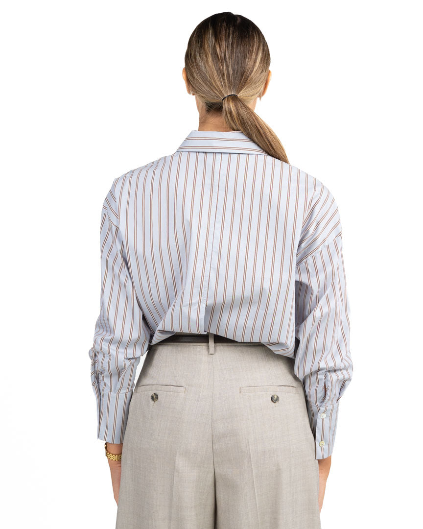 Camicia Oversize a Righe d'Ispirazione Maschile - Have One
