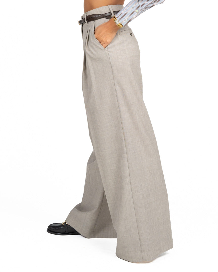 Pantaloni Palazzo a Vita Alta con Pinces - Weekend Max Mara