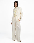 Blazer Monopetto Color Burro con Revers a Lancia - Twinset