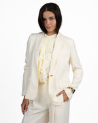Blazer Monopetto Color Burro con Revers a Lancia - Twinset