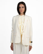 Blazer Monopetto Color Burro con Revers a Lancia - Twinset