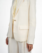 Blazer Monopetto Color Burro con Revers a Lancia - Twinset