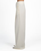 Pantalone Palazzo a Vita Alta con Pince Panna - Twinset