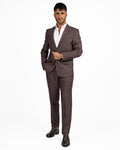 Completo Elegante Slim Fit in Tessuto Fiammato color vino -  Antony Morato