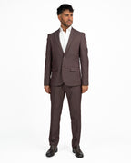 Completo Elegante Slim Fit in Tessuto Fiammato color vino -  Antony Morato