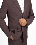 Completo Elegante Slim Fit in Tessuto Fiammato color vino -  Antony Morato