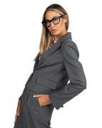 Giacca Blazer Cropped grigio - Emme Marella
