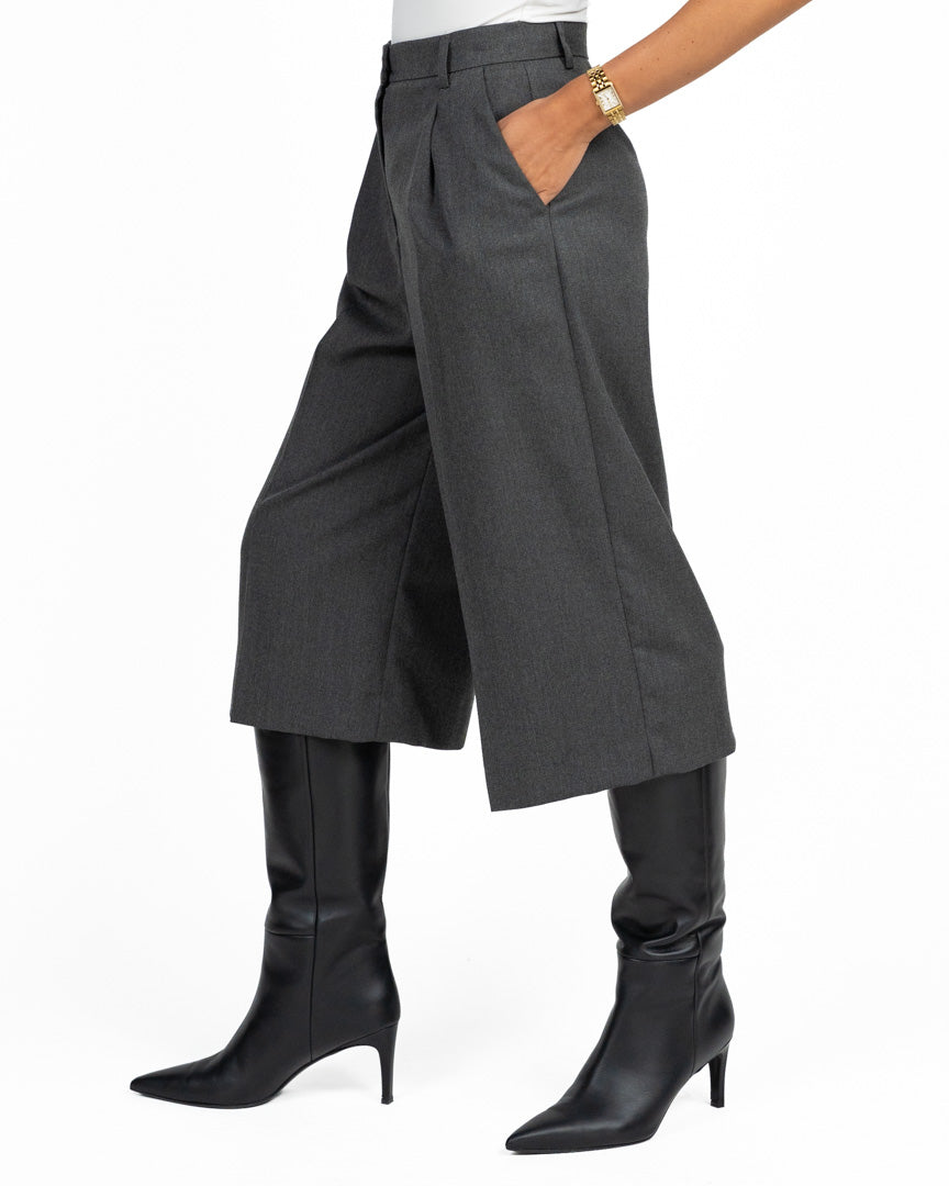Pantaloni  Sartoriali a Vita Alta grigio - Emme Marella