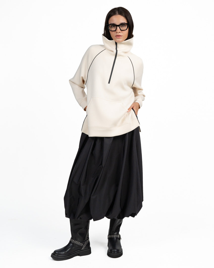 Gonna Midi a Palloncino con Elastico e Coulisse nera - Weekend Max Mara