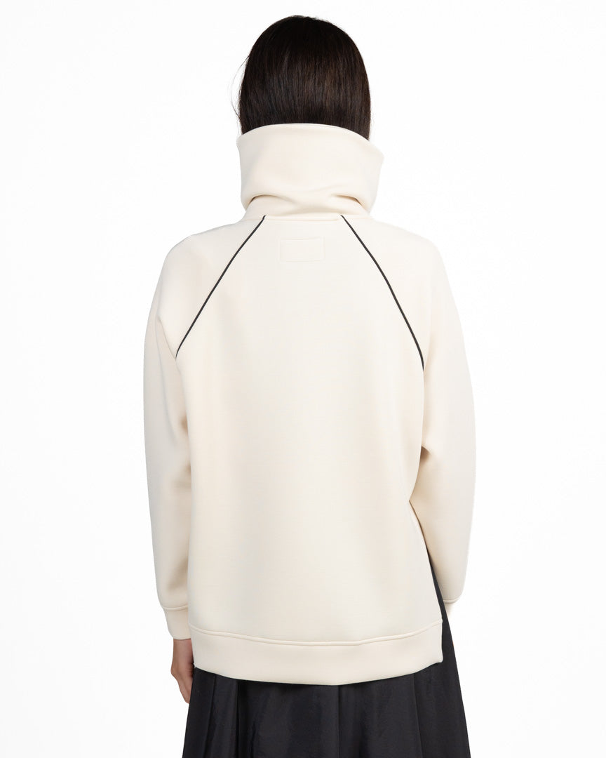 Felpa Scuba Oversize con Collo Alto e Mezza Zip - Weekend Max Mara