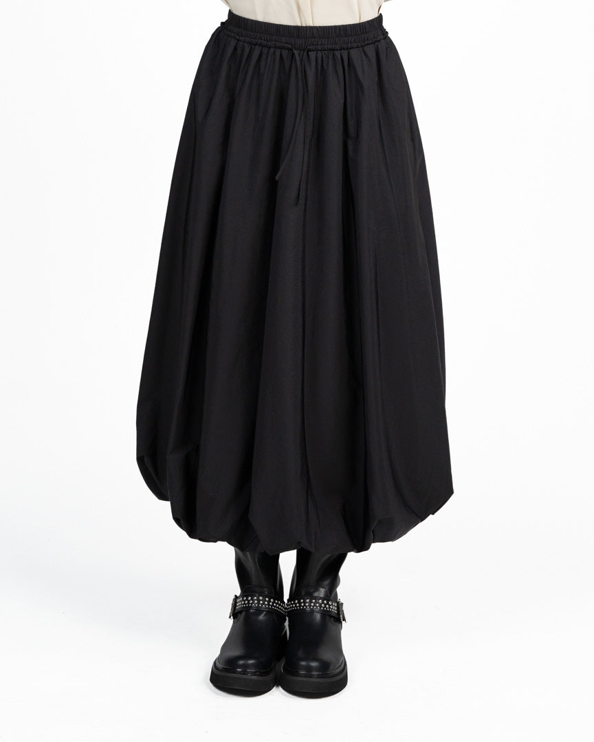 Gonna Midi a Palloncino con Elastico e Coulisse nera - Weekend Max Mara