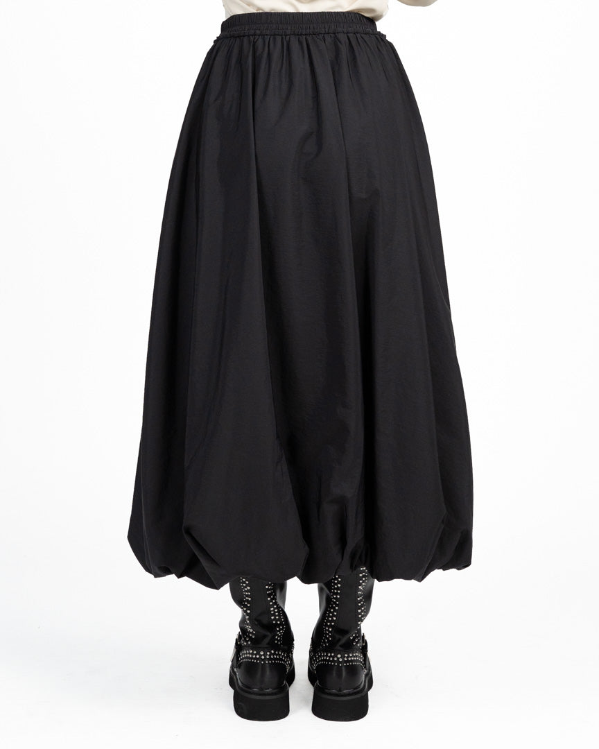 Gonna Midi a Palloncino con Elastico e Coulisse nera - Weekend Max Mara