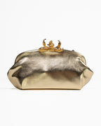 Clutch Gioiello a Sacchetto con Dettaglio Floreale – oro - Marella